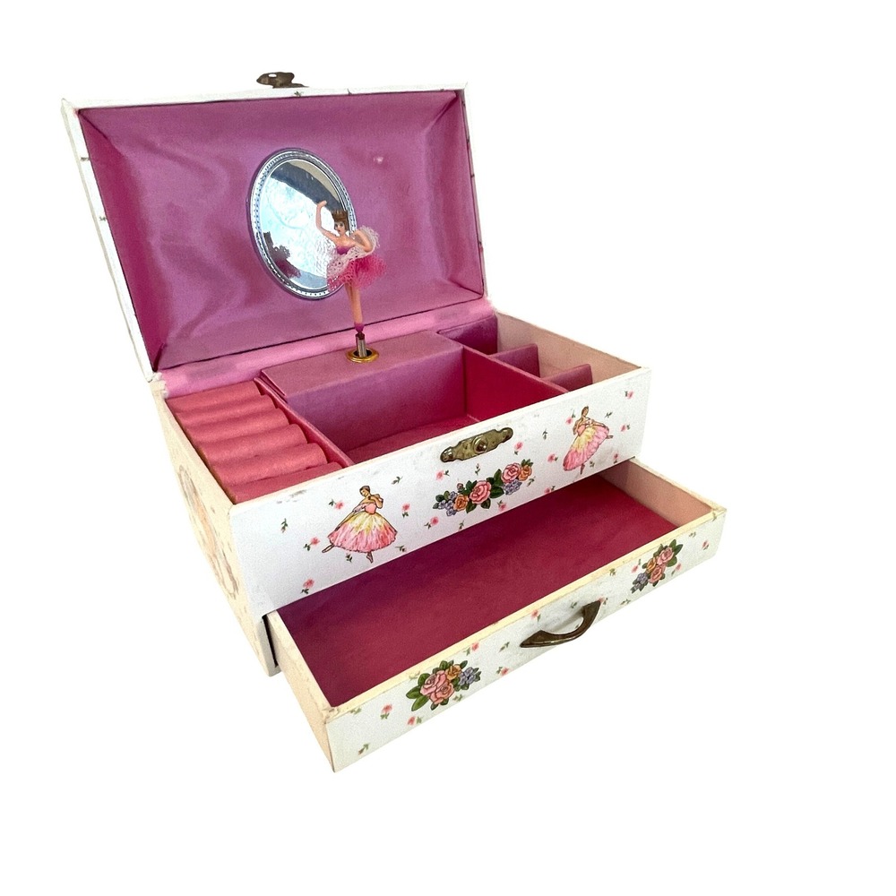 Vintage San Francisco Music Box Co 1993 Ballerina Musical Jewelry Music WORKS